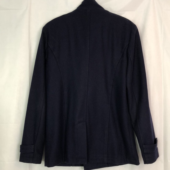 W[dvblju] Men Wool Blended Navy Peacoat     Size Small - Picture 7 of 13
